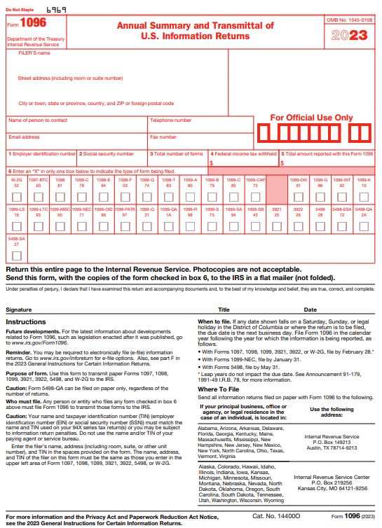 How to Print a 1096 Form – CUSTSUPP